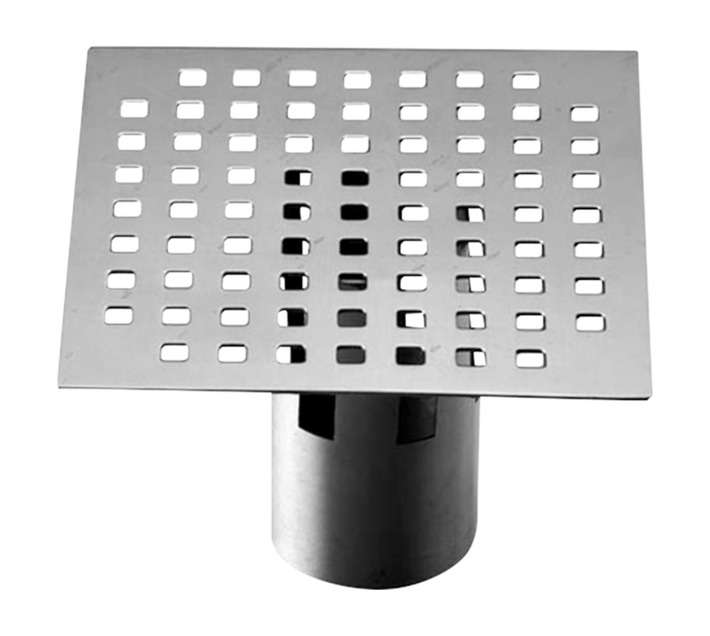 GIO 100mm Square Retrofit Chrome Shower Trap