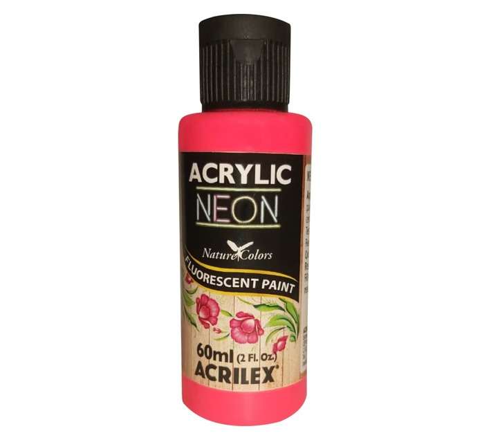 Crazy Crafts Matte Acrylic Neon Paint - Red (60ml)
