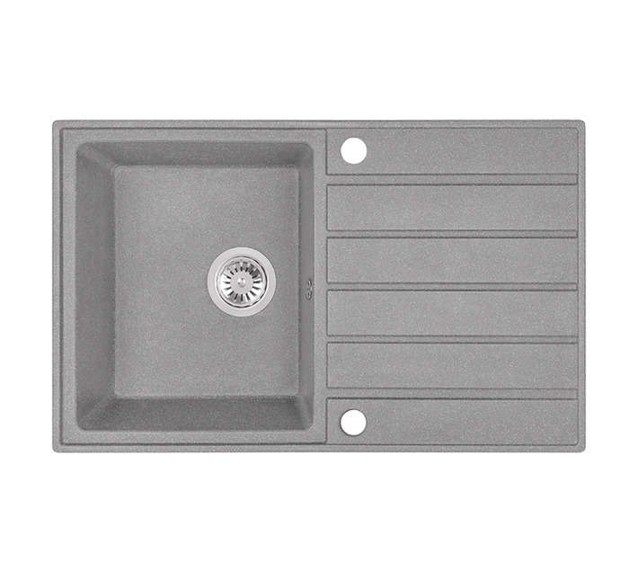 Laveo Margarita 1 Bowl with Drainer Sink - Grey (790 x 490 x 190mm)