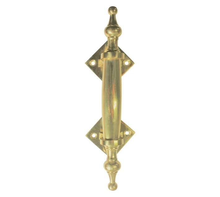 Euro Brass Pull Handle On Diamond - Rose Brass (200mm)