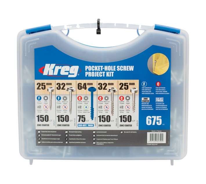 Kreg KR SK03-INT 675 Piece Pocket Hole Screw Kit