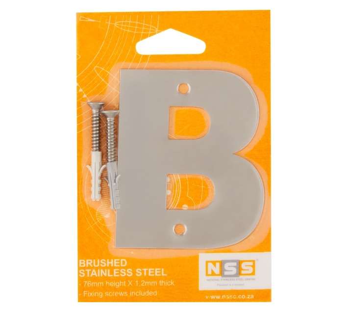 NSS Letter B - Silver (76 x 1.2mm)