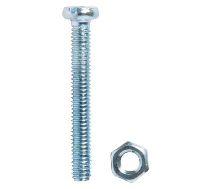 BP-MSCHN430-12 12 x Steel Machine Screws and Nuts (4 x 30mm)
