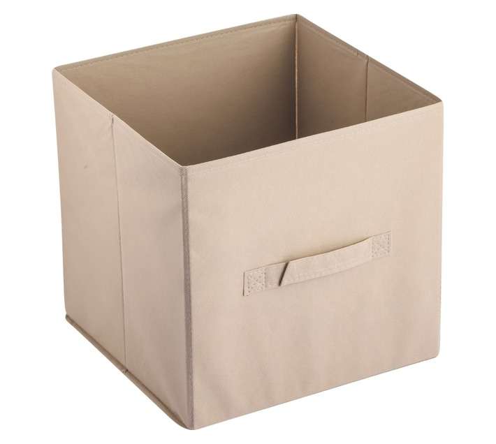 Home and Kitchen Non Woven Cube Storage Trunk - Stone (280 x 280 x 280mm)