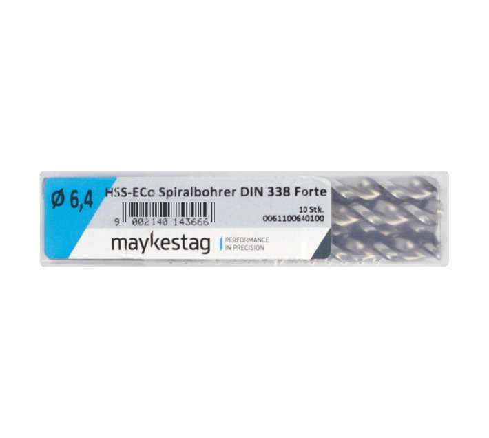 Alpen Standard Length Cobalt Drill Bit (101 x 6.4mm)