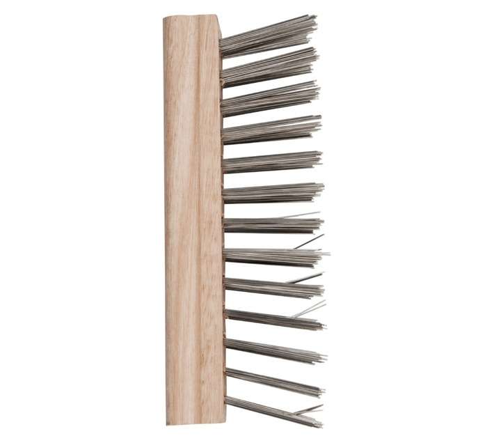 Academy Brushware Wooden Coarse Wire Brush - Brown (164 x 55 x 60mm)