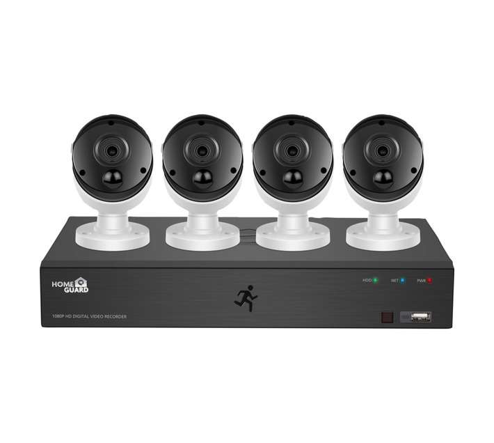 Homeguard HGDVK-84404-1TB Wired Full HD CCTV Camera Kit - Black/White (1080P)