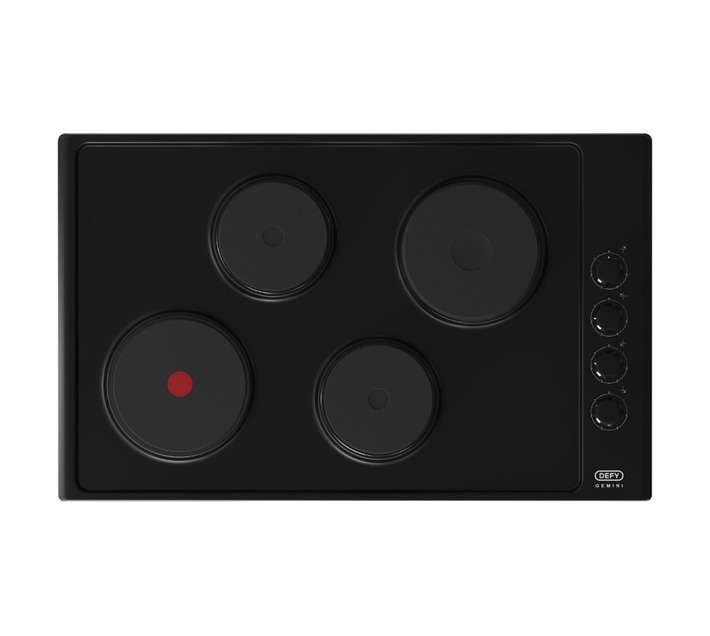 Defy 4 Plate Electric Hob (820 x 500 x 80mm) Black DHD416