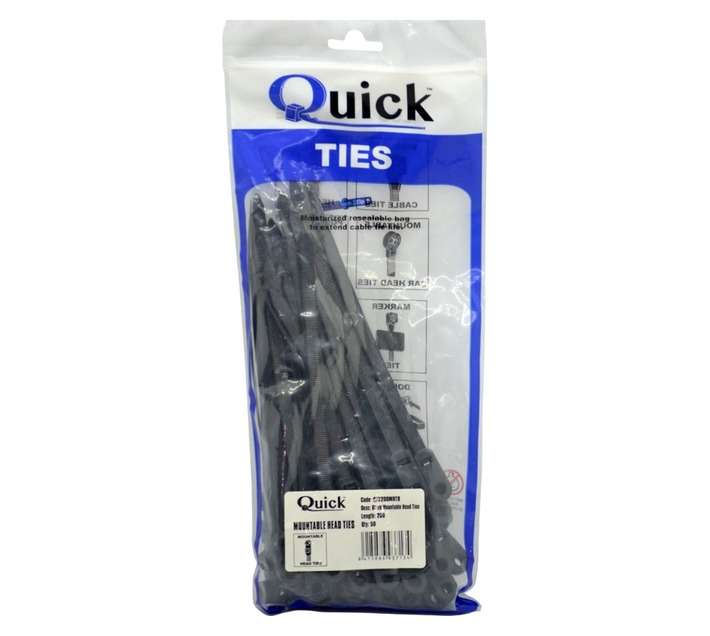 Quick Ties Multiple Design Cable Ties (7.2 x 200mm)