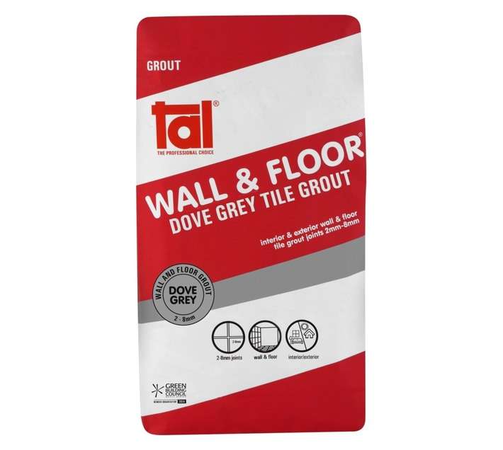 TAL Wall and Floor Grout - Dove Grey (20kg)