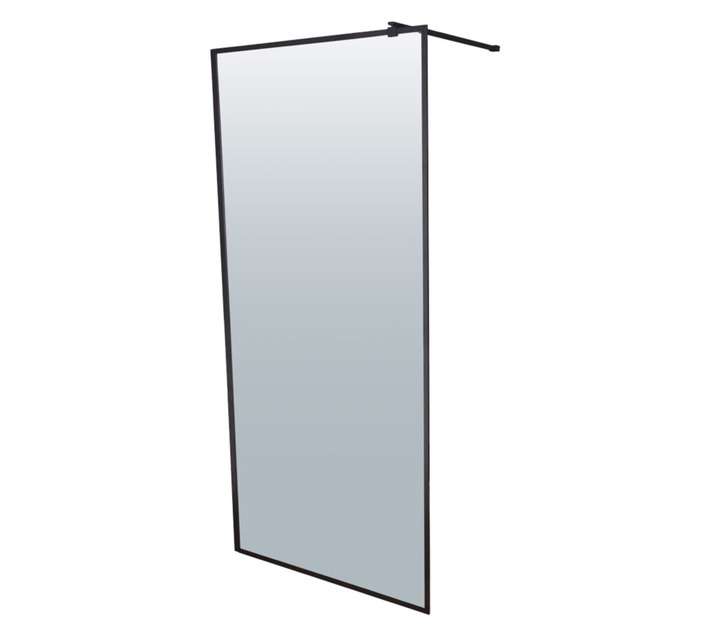 Aquador Shower Screen - Black (900 x 2000mm)