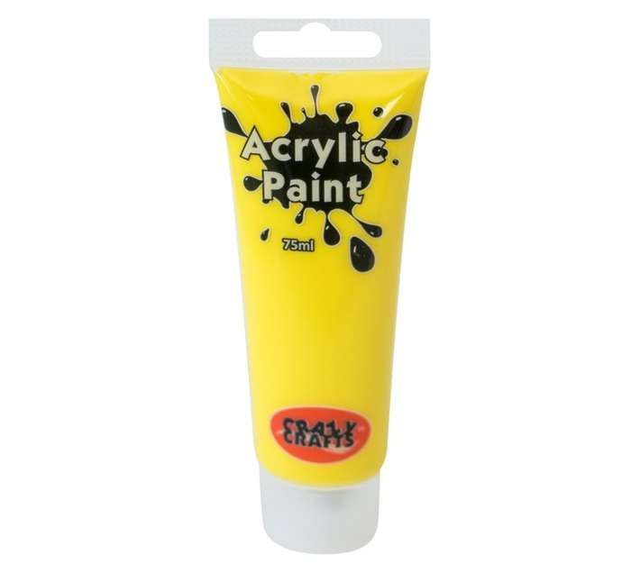 Acrilex Craft Acrylic Paint - Yellow (75ml)