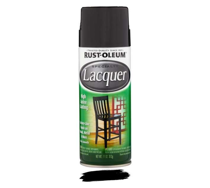Rust-Oleum Spray Paint Lacquer Gloss - Black (312g)