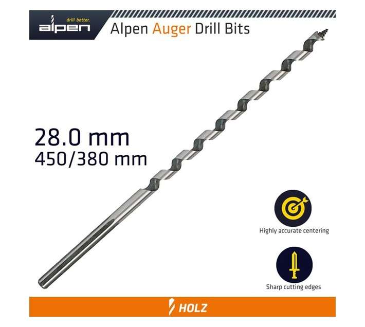 Alpen Wood Auger Drill Bit (450 x 28mm)