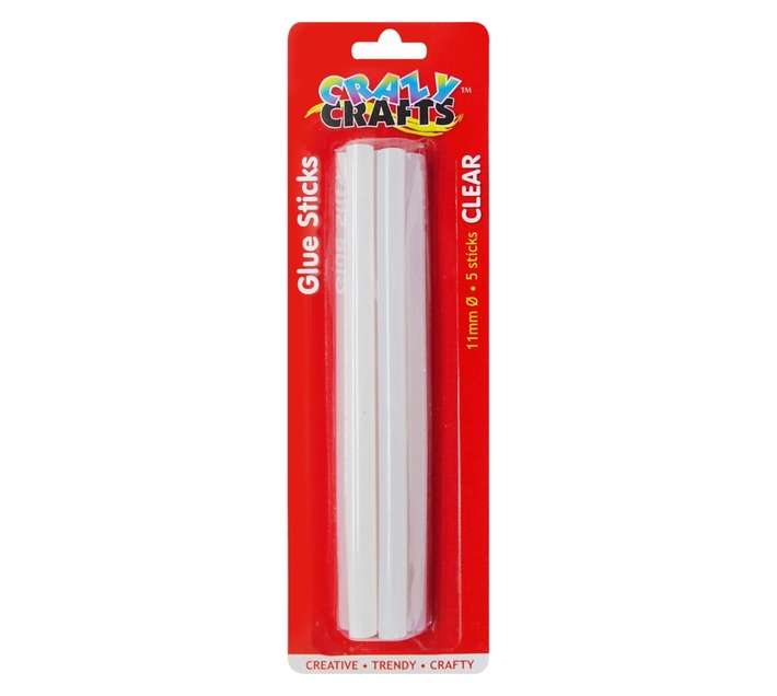 Crazy Crafts 5 x Glue Sticks - Clear (11mm)