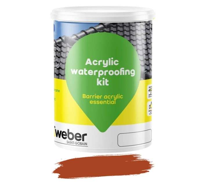 Weber Tylon Barrier Acrylic Essential Waterproofing - Terracotta (5L)