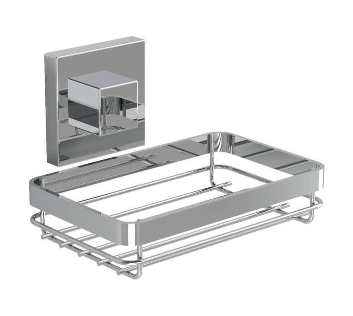 Evovac Stainless Steel Square Soap Dish - Silver