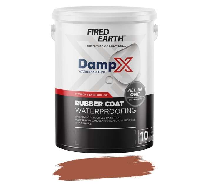 Fired Earth DampX Rubber Coat Waterproofing - Terracotta (5L)