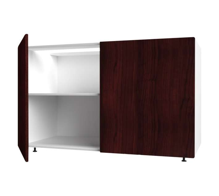 Home and Kitchen Base Unit Melamine Cabinet - Mahogany (1200mm)