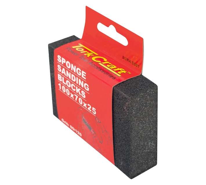 Tork Craft DURA SS01 80/120 Grit Double Sided Sanding Block Sponge (100 x 70 x 25mm)