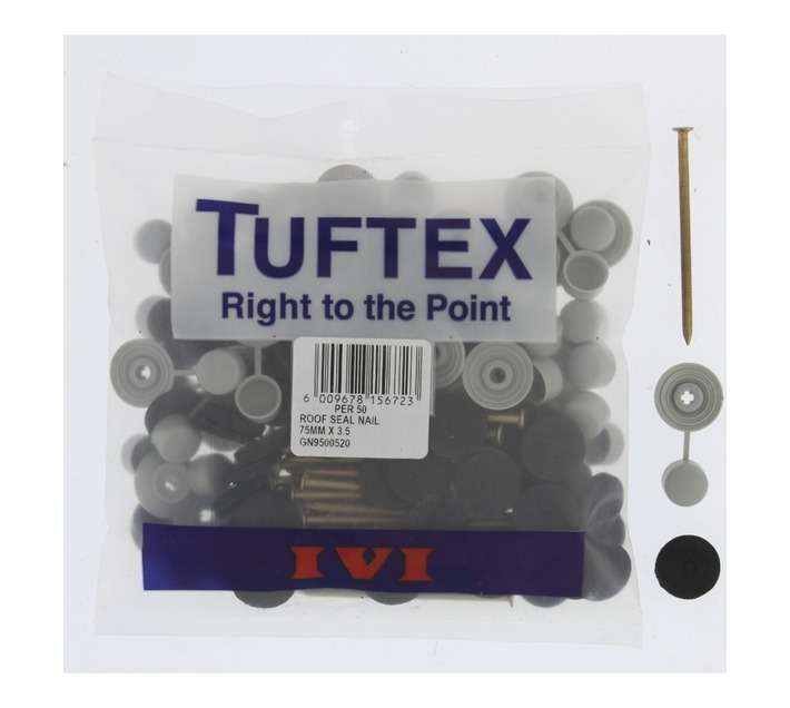 Tuftex 50 x Roof Seal Nails (75 x 3.5mm)