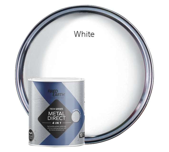 Fired Earth Metal Direct Smooth Satin - White (1L)