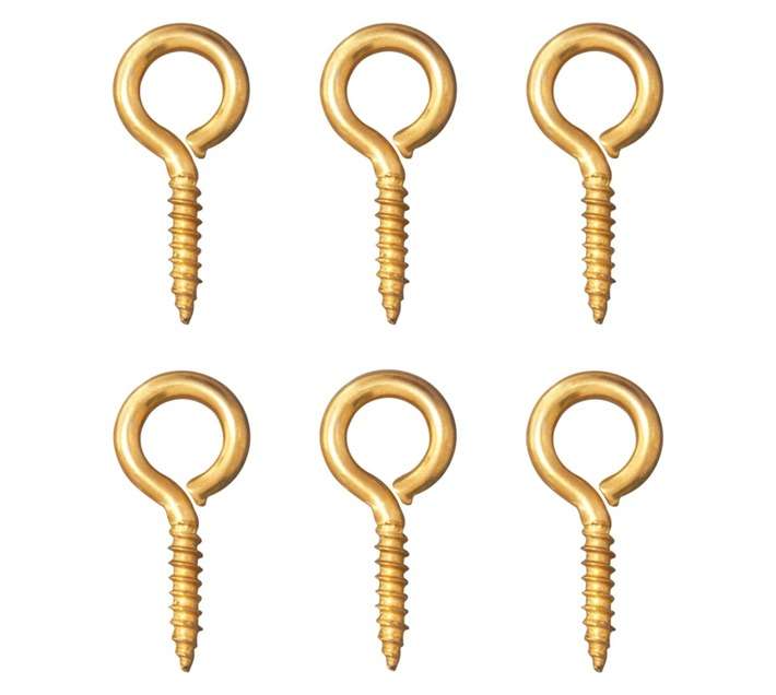 Eureka 2B96 19 x 41mm Screw Eye Brass Plated (4 Pack)