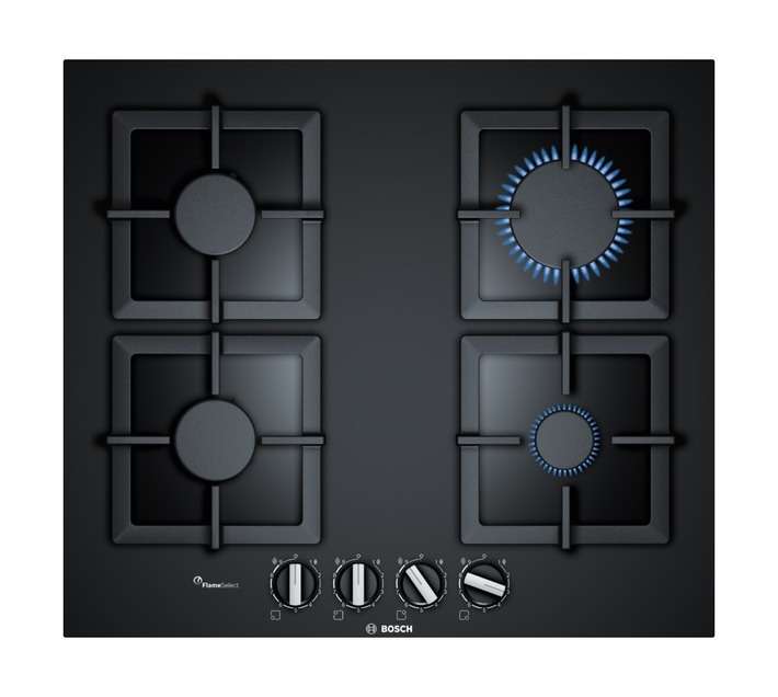 Bosch 4 Gas Burner Hob Black PPP6A6B20