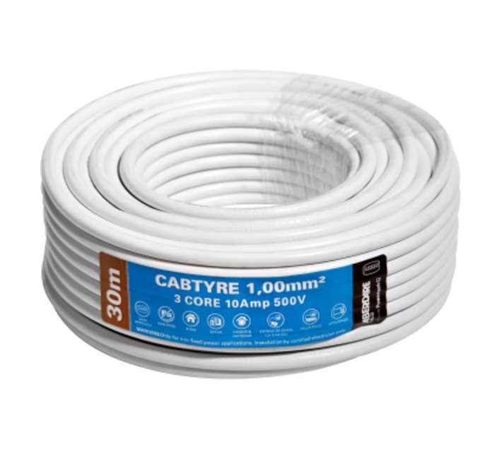 APDCBG25WE20 Cabtyre 3 Core Cable - White (20m)