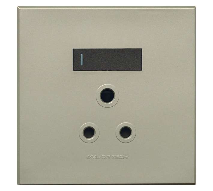 Veti Series 3 Single RSA Plug Socket - Graphite/Titanium (100 x 50mm)