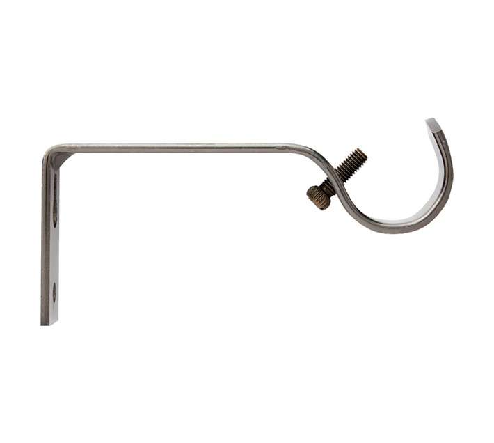 Steel Single Rod Bracket - Brushed Bronze (25mm)