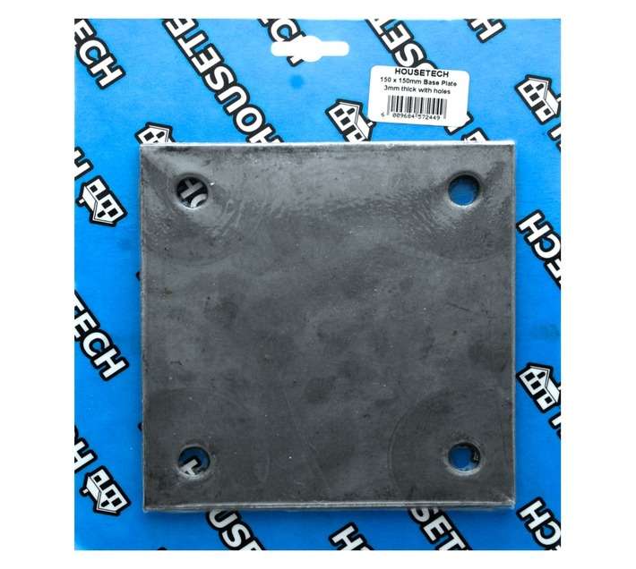 Housetech Base Plate with Holes - Grey (150 x 150 x 3mm)