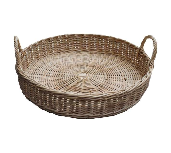 Home and Kitchen Round Wicker Tray (470 x 470 x 120mm)
