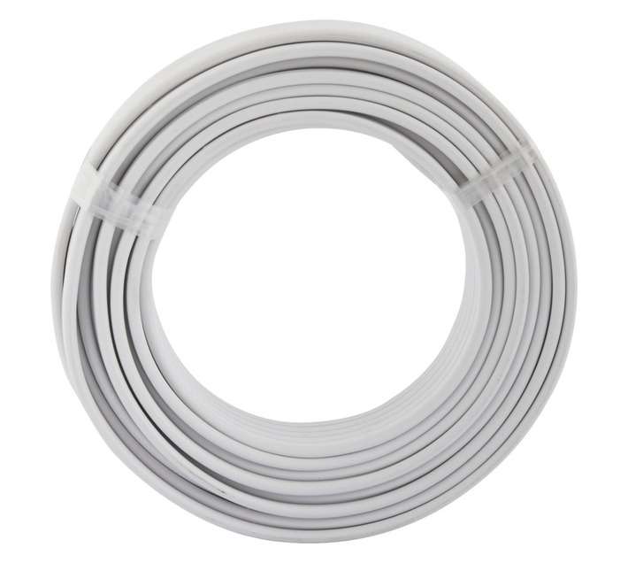 Flat Twin Earth Cable - White (20m x 1.5mm)