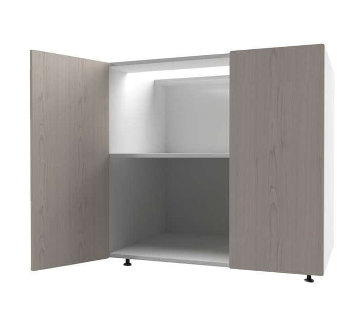 Home and Kitchen Melamine Base Cabinet Unit - Black Cherry (900 x 560 x 720mm)