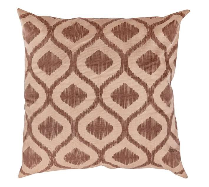 Design House Adobe Leaf Cushion - Brown/White (600 x 600mm)