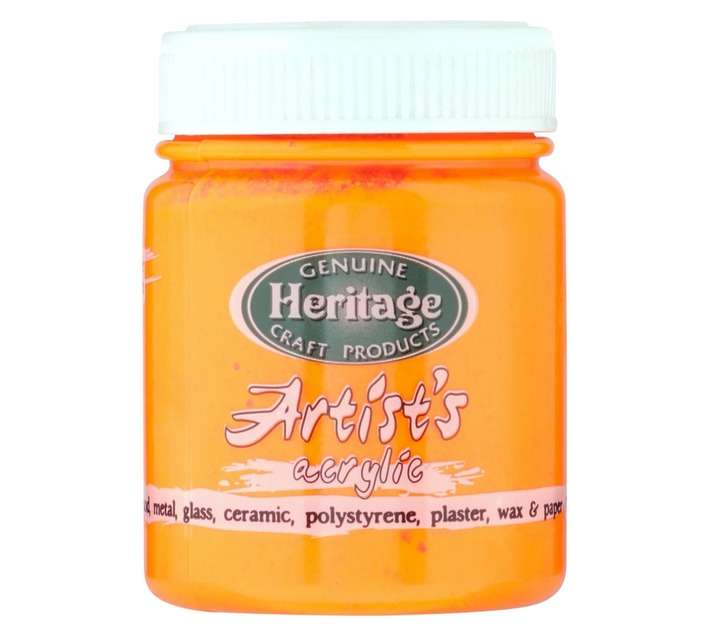 Heritage Artist Acrylic - Glo Orange (100ml)