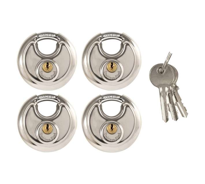 Samson 70mm Stainless Steel Discus Lock (4 Pack)