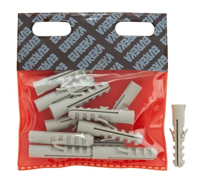 Eureka 3I50 10 x 50mm Wall Plug - Grey (12 Pack)