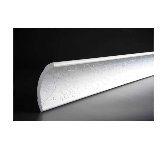 Upper Edge Chaber Cove Polystyrene Cornice - White (2000 x 60 x 60mm)