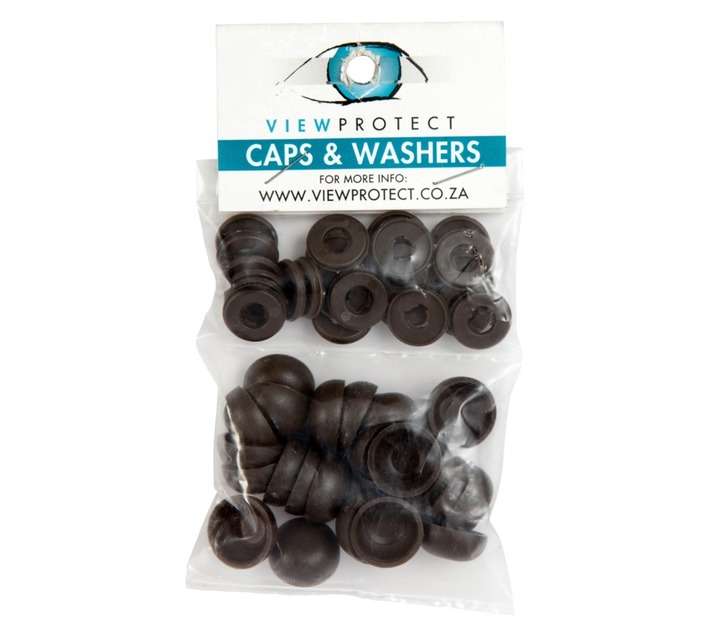 ViewProtect Cover Caps And Washers - Brown (24 Pack)