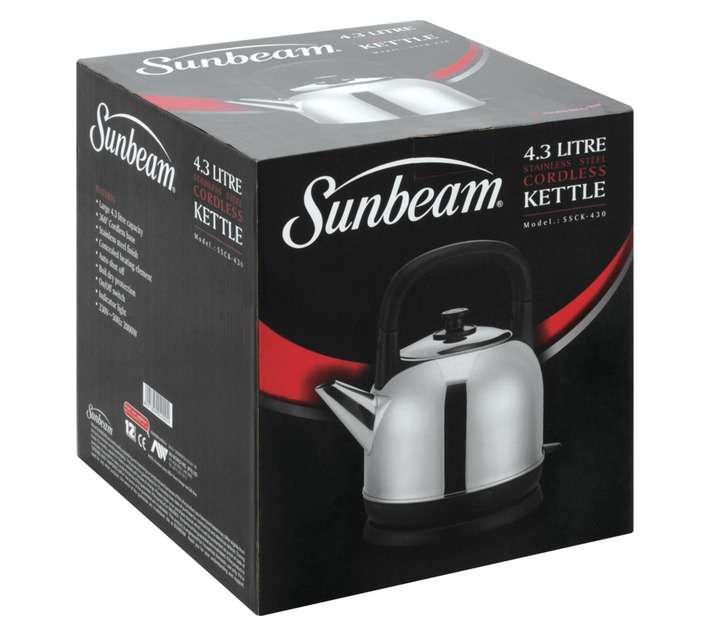 Sunbeam SSCK-430 Stainless Steel Cordless Kettle - Silver (4.3L)