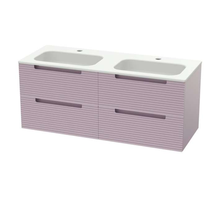 Luximo Design 4 Drawer Cara Vanity Cabinet - Pink (1200mm)