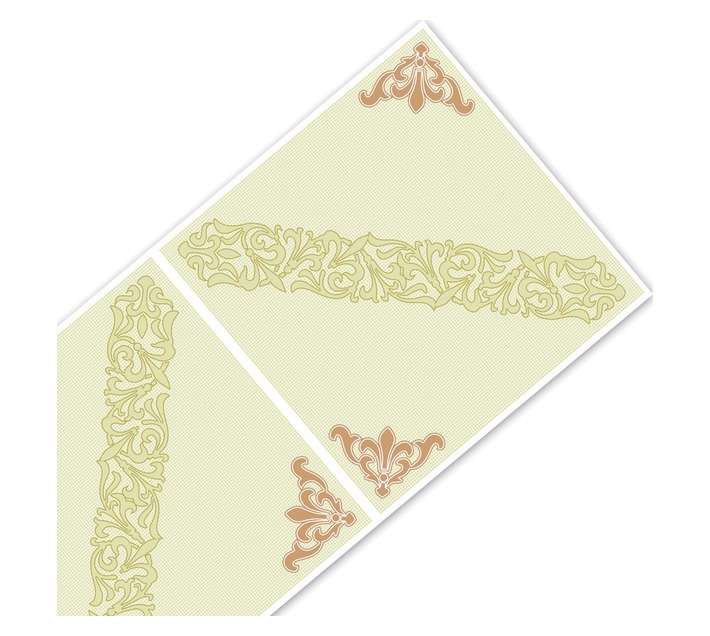 Upper Edge PVC Ceiling - Diamond Flower (3900 x 300 x 6mm)