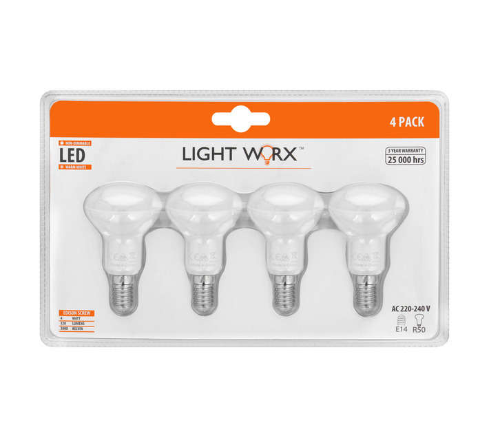 Lightworx 4 x LED R50 - Warm White (4w)