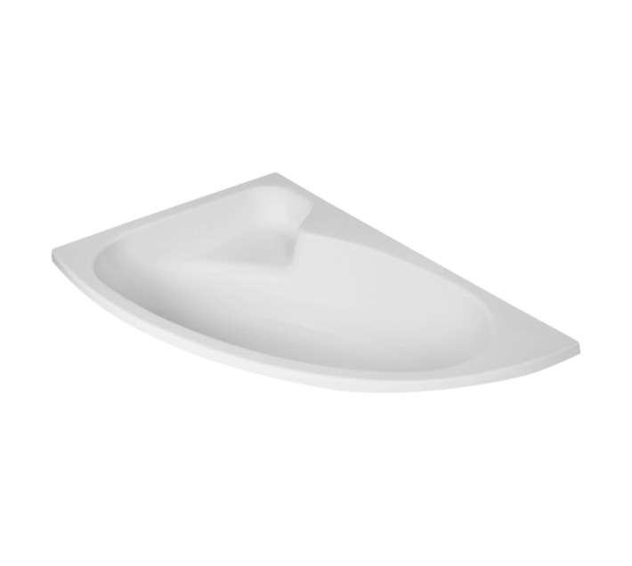 Salina Left Hand Drop-In Corner Bath - White (1500 x 960mm)