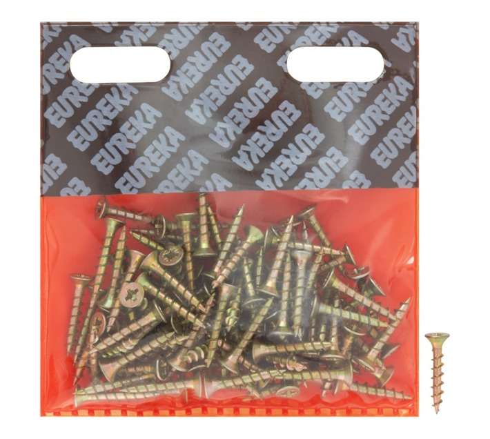 Eureka 1GJ30U 4 x 25mm Chipboard Full Thread Yp (100 Pack)