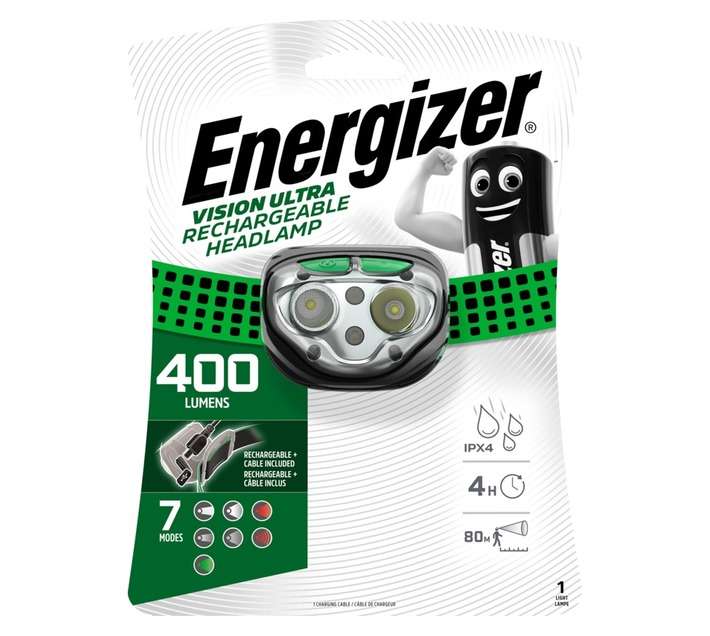 Energizer Vision Rechargeable Headlamp - Silver