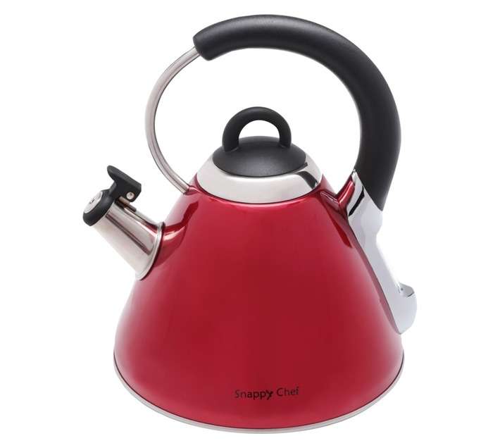 Snappy Chef KERE002 Whistling Kettle - Red/Silver (2.2L)