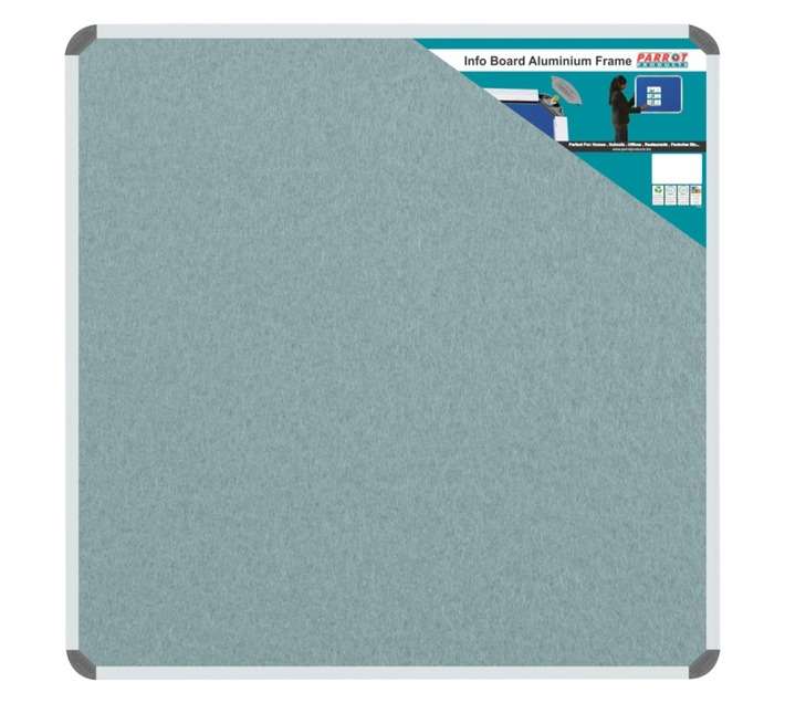 Parrot Products BD0728L Aluminium Frame Information Board - Grey (900 x 900mm)